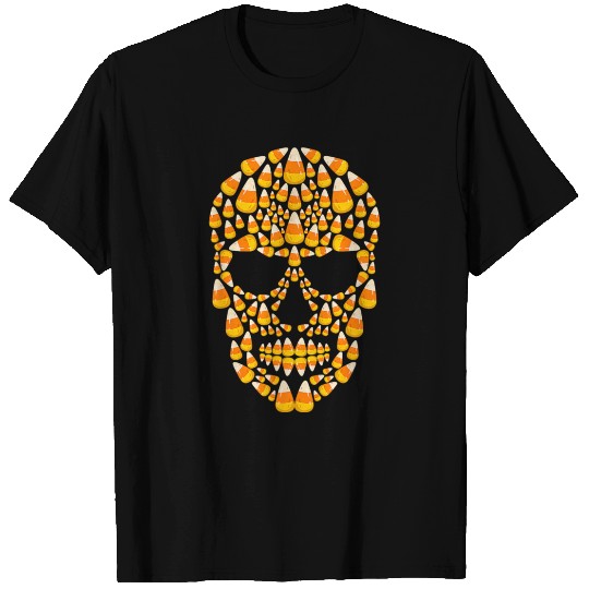 Candy Corn Skull Skeleton Halloween Costume T Shirts