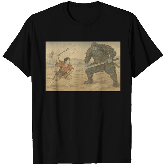 Epic Samurai Duel Illustration T Shirts