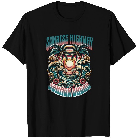 Sunrise Highway Summer Break Design T Shirts