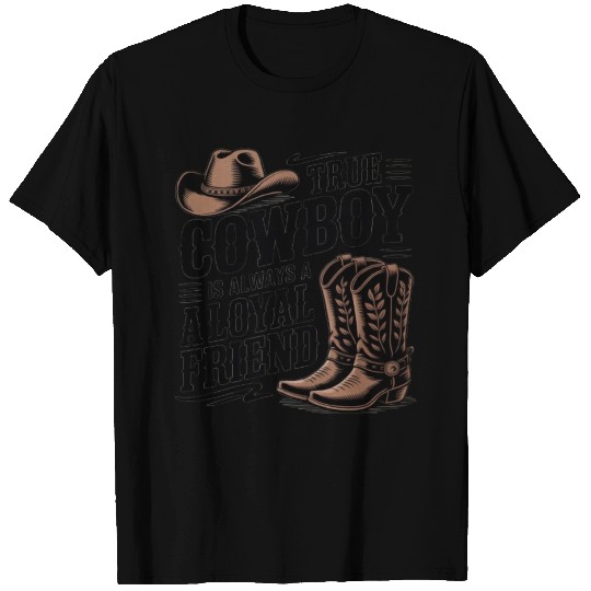 Cowboy Loyal Friend Quote Design T Shirts