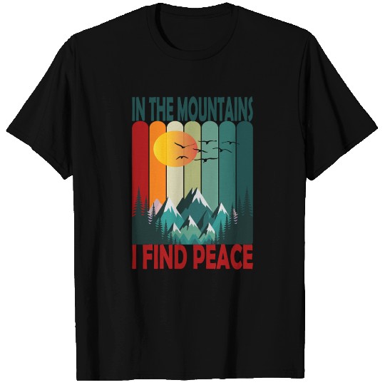 Mountain Sunset Peaceful Scene T Shirts
