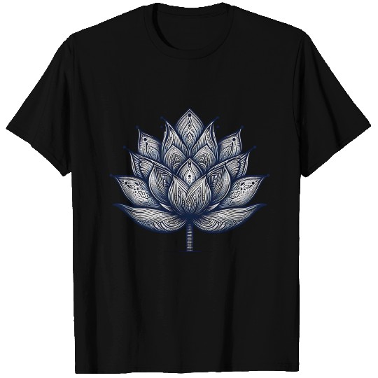 Intricate Mandala Lotus Design T Shirts