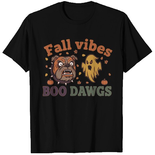 Fall vibes | Halloween Bulldog Ghost  T Shirts
