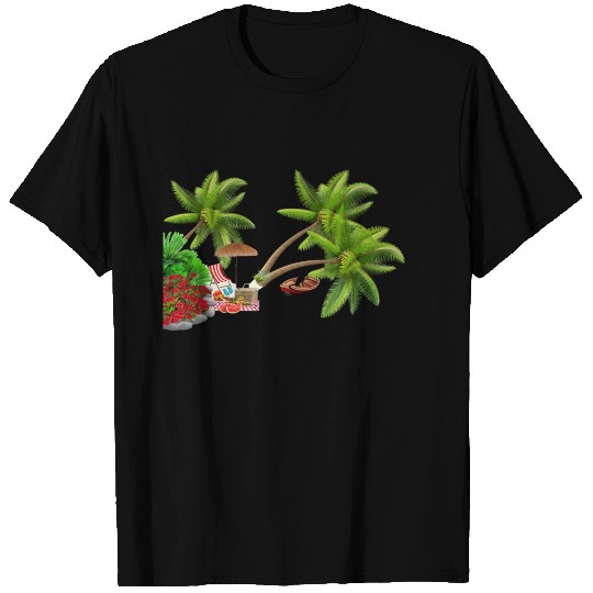 Tropical Island Paradise Scene T Shirts