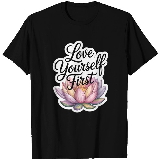 Inspirational Lotus Floral Affirmation T Shirts