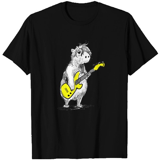 Capybara Guitarist T Shirts
