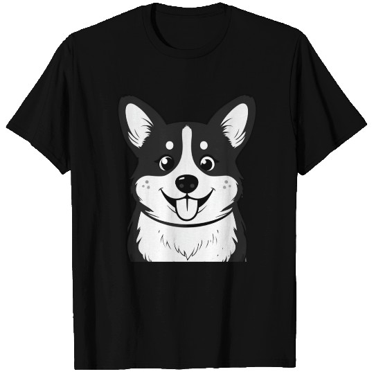 Happy Corgi Face T Shirts