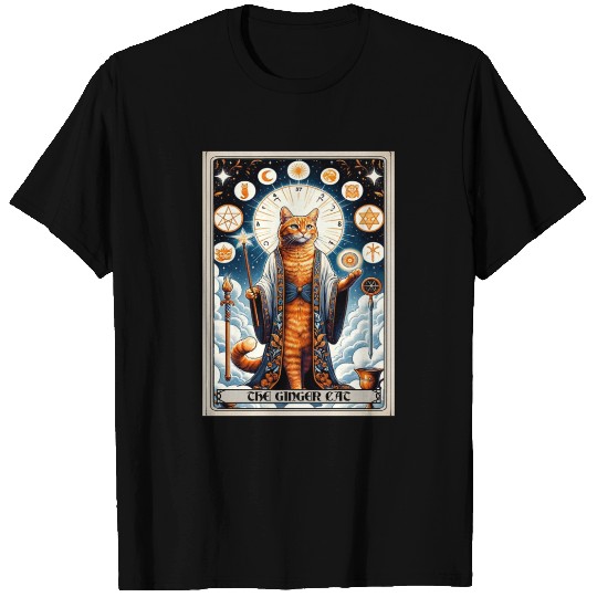 Orange The Ginger Cat Tarot Card Cat T Shirts