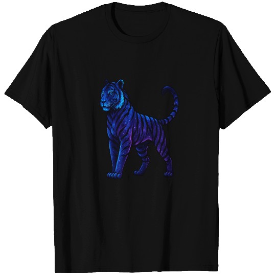 Celestial Galaxy Tiger Illustration T Shirts