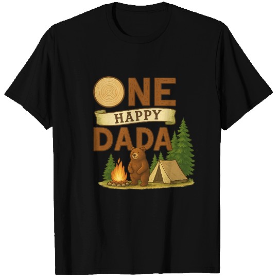 Copy of One Happy Dada Camping Bear Adventure Tent T Shirts