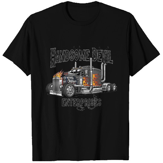 Hansom Devil Diesel Truck Design T Shirts