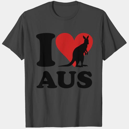 I love AUS Kangaroo T Shirts