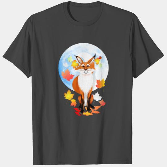 Fall Fox and Wolf Moon T Shirts