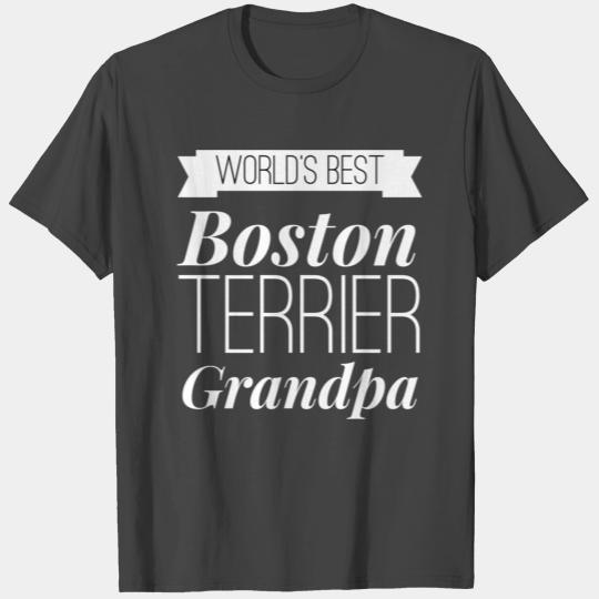 Best Boston Terrier Grandpa T Shirts