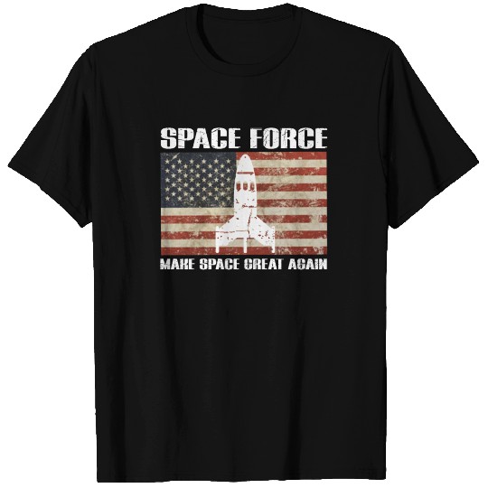 Space Force T Shirts USA Armed Forces Distressed T Sh