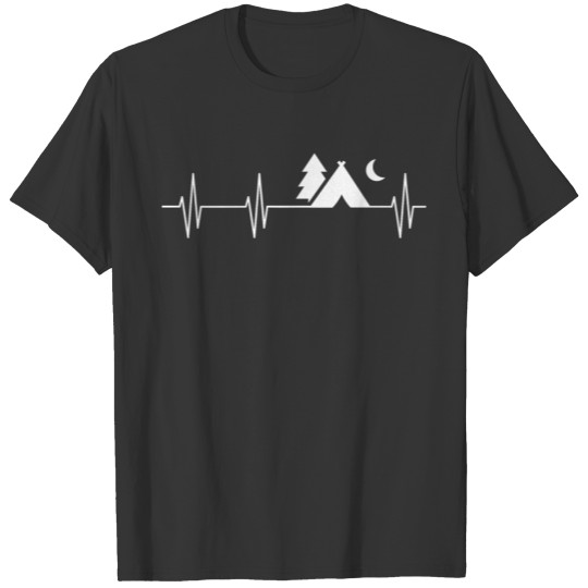 Camping Heartbeat T Shirts