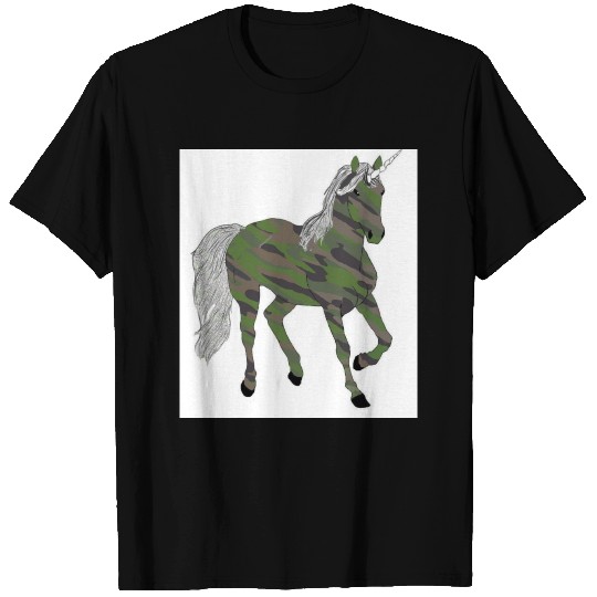 Camouflage Unicorn T Shirts