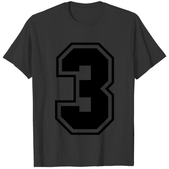 College jersey letter 3 T Shirts