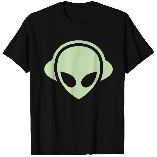 Alien headphones Glow in the dark T Shirts