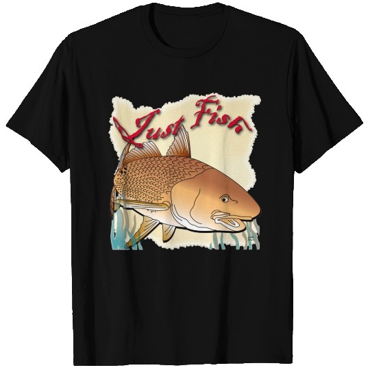 Just Fish Redfish tan T Shirts