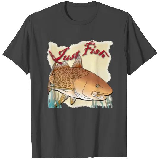Just Fish Redfish tan T Shirts