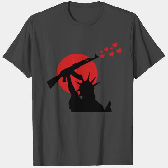 Statue of Liberty Statue of Liberty Ak-47 Weapon T Shirts