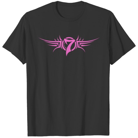 MayheM-7 Tattoo Logo Pink T Shirts