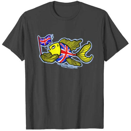 British Fish with a Union Jack Flag, By FabSpark T Shirts