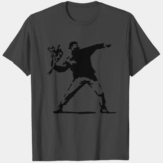 Banksy Flower Thrower T Shirts