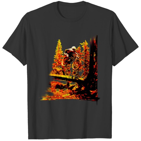 Mountain bike log jump T-shirt
