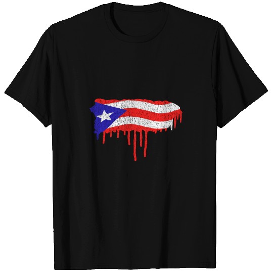 Puerto Rico Paint Drip T Shirts