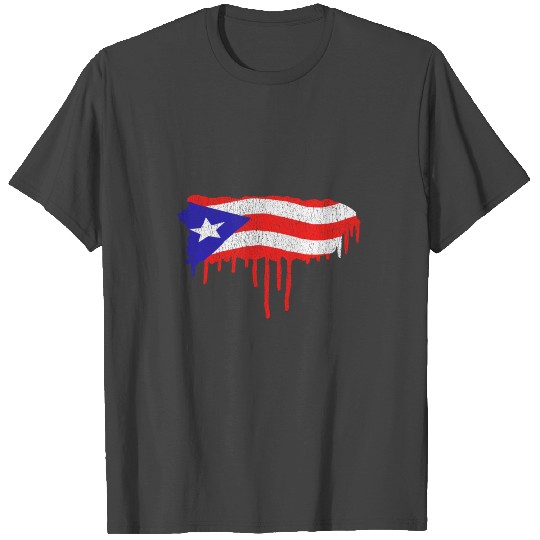 Puerto Rico Paint Drip T Shirts