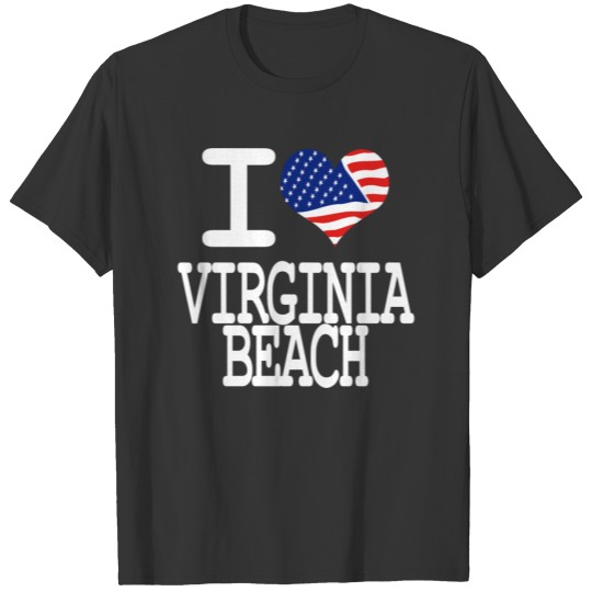 i love virginia beach - white T Shirts