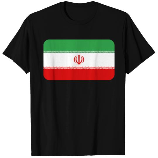 IRAN FLAG round corner 400 dpi T Shirts