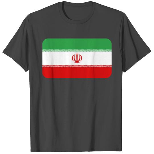 IRAN FLAG round corner 400 dpi T Shirts