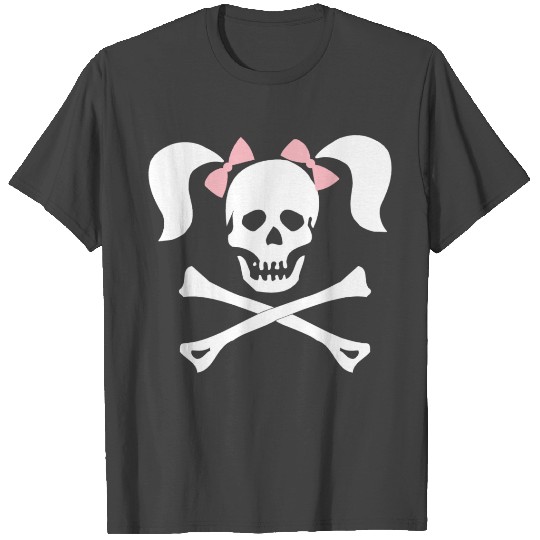 Skull Crossbones Pigtails T Shirts
