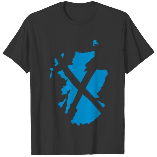 Scotland Flag Map 2 T-shirt
