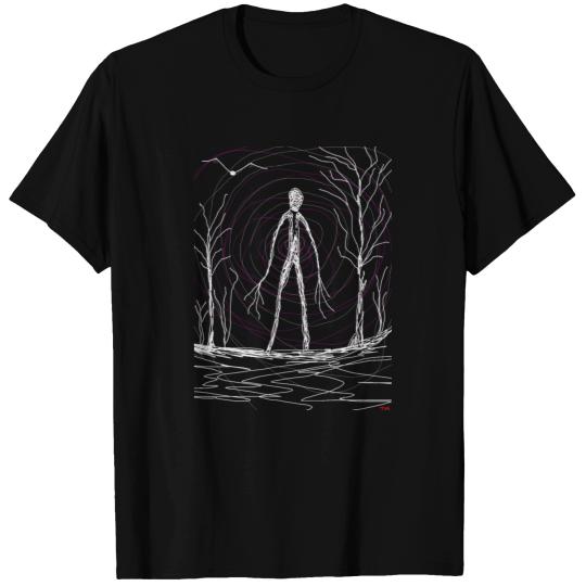creepy slender man T Shirts