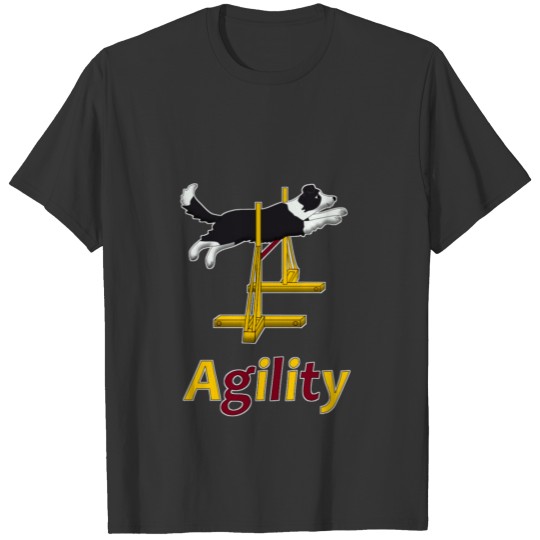 Agility Border Collie jump T-shirt