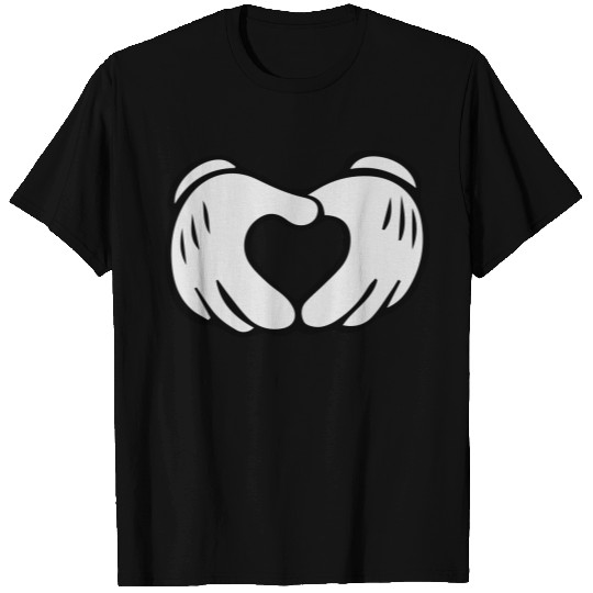Mickey Mouse Hand Heart T Shirts