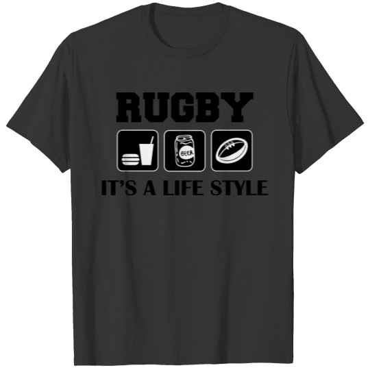 Eat Drink Beer Play Rugby T-shirt