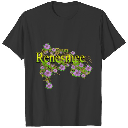 Team Renesmee floral Lavender Flowers yellow Gold T Shirts