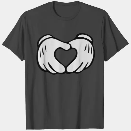Mickey Mouse Hand Heart T Shirts