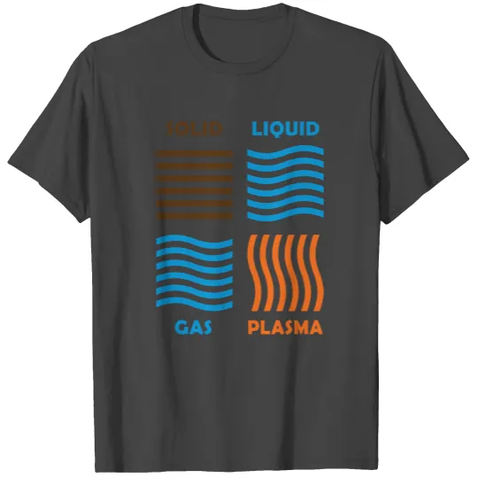 The 4 Phases of Matter: SOLID, LIQUID, GAS, PLASMA T Shirts