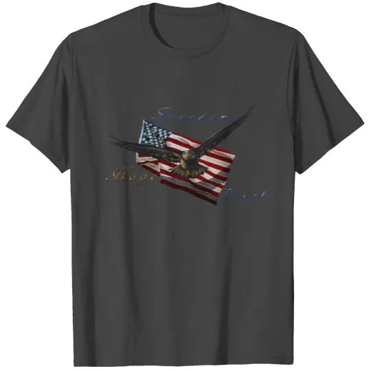 American Pride Bald Eagle & Flag T Shirts