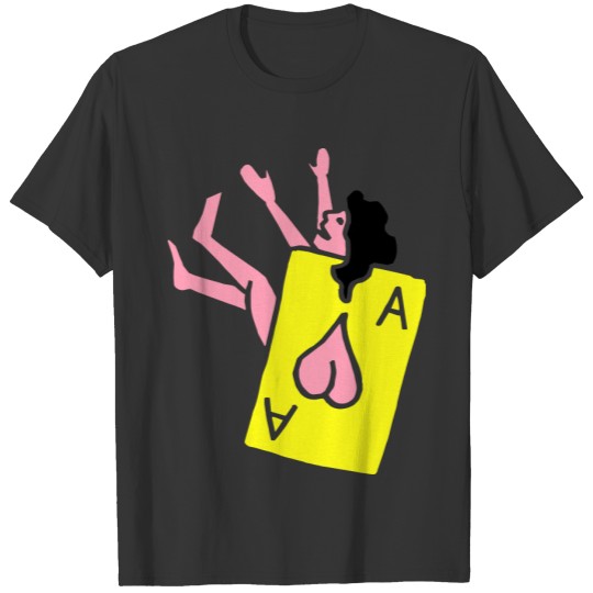 Pin Up Girl Poker Cards Bachelor Party Heart Ass T-shirt
