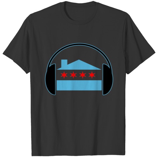 Chicago House Flag Headphones - EDM T-shirt