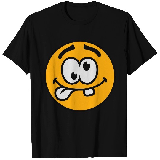 Crazy Smiley Face Design T Shirts