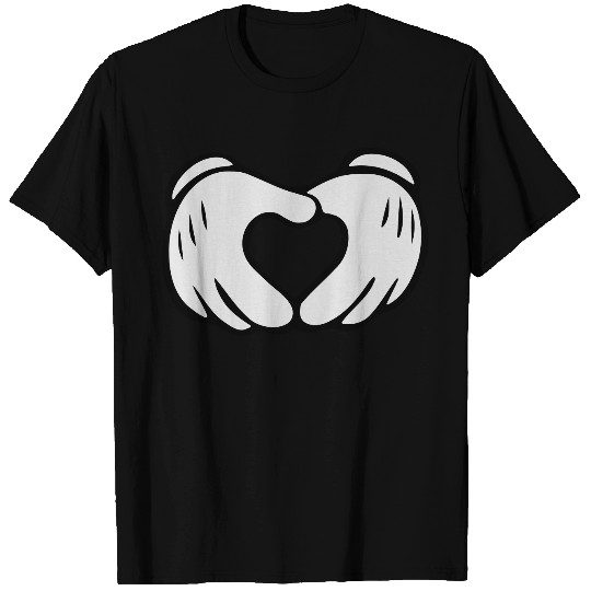 Mickey Mouse Hands Heart T Shirts