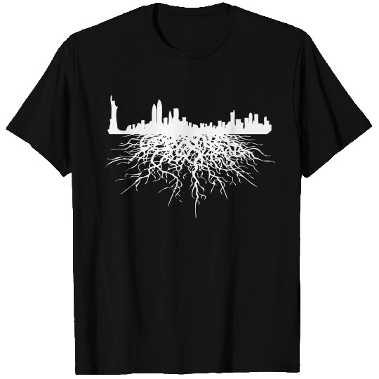 NYC NY New York City Roots Skyline T Shirts